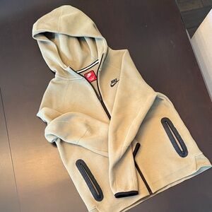 Nike Kids Beige Zip-Up Hoodie